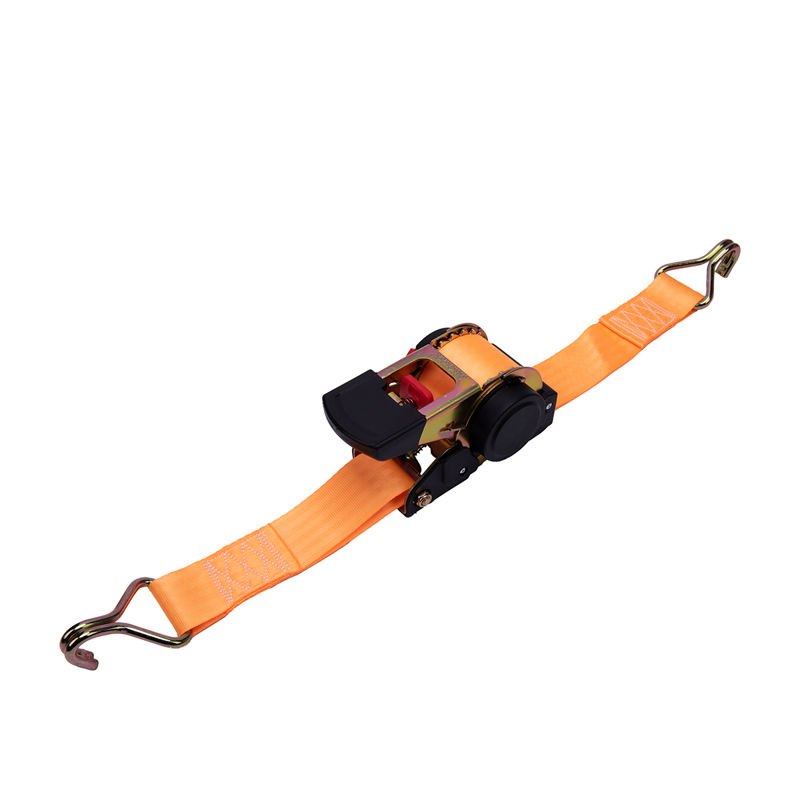 2 inch 1500kgs retractable ratchet strap with J hook